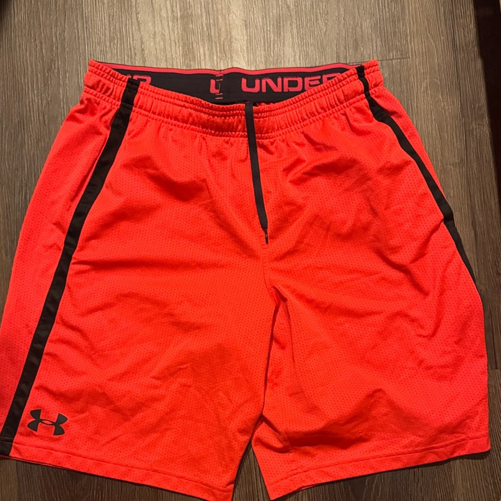 Under Armour Men's Bright Red Athletic Shorts